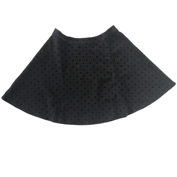 Madewell | Womens Size 2 Velvet Dot Black Skirt Polka Dots A-line Circular Swing - Picture 7 of 11